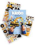 klebo Baustelle – wiederverwendbares Stickerbuch für Kinder ab 3 Jahren mit 110 Stickern